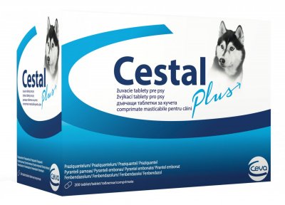 Cestal Plus žvýkací tablety pro psy 200 tablet