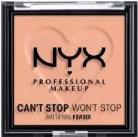 NYX Professional Makeup Can't Stop Won't Stop Mattifying Powder Kompaktní pudr - 13 Bright Peach 6 g