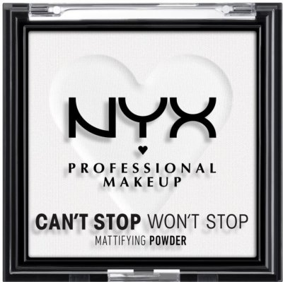 NYX Professional Makeup Can't Stop Won't Stop Mattifying Powder Kompaktní pudr - 11 Bright Translucent 6 g