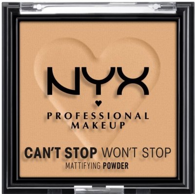 NYX Professional Makeup Can't Stop Won't Stop Mattifying Powder Kompaktní pudr - 05 Golden 6 g