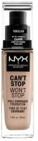 NYX Professional Makeup Can't Stop Won't Stop 24 hour Foundation Vysoce krycí make-up - 03 Porcelain 30 ml