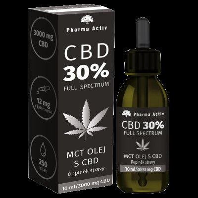 Pharma Activ CBD 30% MCT olej s CBD 3000mg 10 ml Pharma Activ CBD 30% MCT olej s CBD 3000mg 10 ml