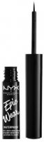 NYX Professional Makeup Epic Wear Metallic Liquid Liner - dlouhotrvající gelové oční linky, 01 Black Metal 3.5 ml