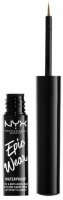 NYX Professional Makeup Epic Wear Metallic Liquid Liner - dlouhotrvající gelové oční linky, 04 Brown Metal 3.5 ml