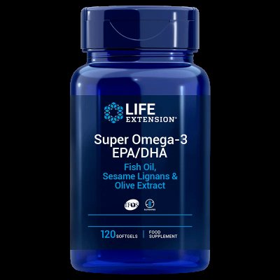 Life Extension Super Omega-3 EPA/DHA with Sesame Lignans & Olive Extract 120 ks