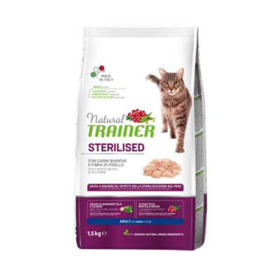 Trainer Natural Cat Sterilised drubezi maso 1.5 kg