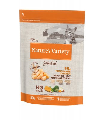 Nature's Variety Selected kitten s kuřecím bez obilovin 300 g