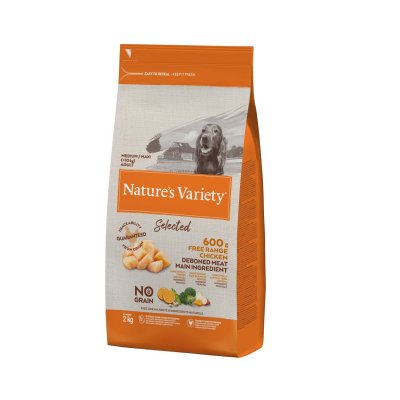 Nature's Variety Selected medium/maxi adult dog bez obilovin s kuřecím 2 kg