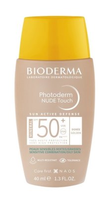 Bioderma Photoderm Nude Touch Mineral tónovaný fluid pro smíšenou až mastnou pleť SPF50+ tmavý 40 ml Bioderma Photoderm Nude Touch Mineral tónovaný fluid pro smíšenou až mastnou pleť SPF50+ tmavý 40 ml