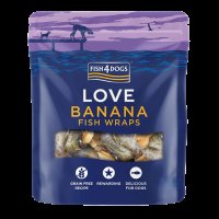 Fish4Dogs Pamlsky pro psy rybí závitky s banánem 100 g Fish4Dogs Pamlsky pro psy rybí závitky s banánem 100 g