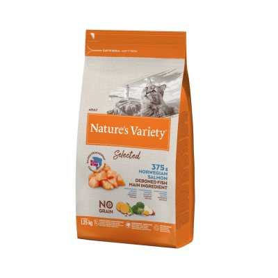 Nature's Variety Selected cat s lososem bez obilovin 1.25 kg