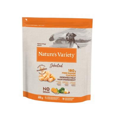 Nature's Variety Selected mini adult dog s kuřecím bez obilovin 600 g