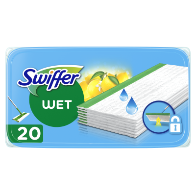 Swiffer Wet Citrus Fresh náhradní vlhčené ubrousky na podlahu 20 ks