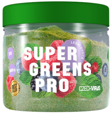 Czech Virus Super Greens PRO Lesní ovoce 330 g Czech Virus Super Greens PRO Lesní ovoce 330 g