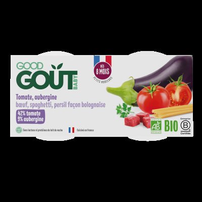 Good Goût BIO Špagety s lilkem a hovězím masem 2 x 190 g