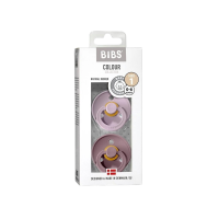 Bibs Colour Dudlíky z přírodního kaučuku - velikost 1, Dusky Lilac/Heather 2 ks
