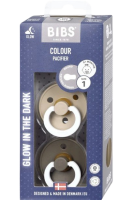 Bibs Colour Noční dudlíky z přírodního kaučuku - velikost 1, Vanilla/Dark Oak 2 ks