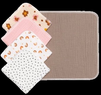 T-Tomi BIO Mušelínové ubrousky GIRL 5 ks