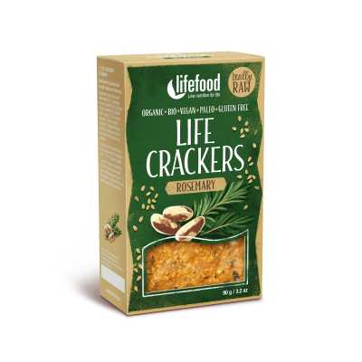 Lifefood LIFE CRACKERS BIO RAW Rozmarýnové 90 g