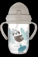 Canpol babies Exotic Animals Nevylévací hrneček se slámkou a závažím šedý 270ml Canpol babies Exotic Animals Nevylévací hrneček se slámkou a závažím šedý 270ml