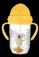 Canpol babies Exotic Animals Nevylévací hrneček se slámkou a závažím žlutý 270ml Canpol babies Exotic Animals Nevylévací hrneček se slámkou a závažím žlutý 270ml