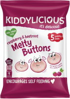 Kiddylicious Ovocno - zeleninové knoflíčky Malina s řepou 5 x 6 g Kiddylicious Ovocno - zeleninové knoflíčky Malina s řepou 5 x 6 g