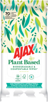 Ajax Plant Based Biodegradable & Compostable Wipes 70 ks