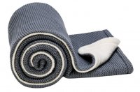 T-Tomi Pletená deka Winter Dark grey waves