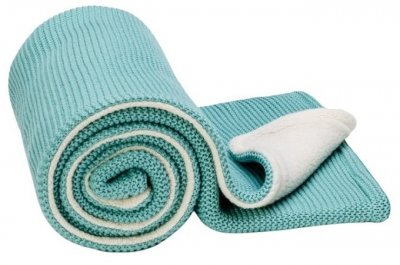 T-Tomi Pletená deka Winter Mint waves T-Tomi Pletená deka Winter Mint waves