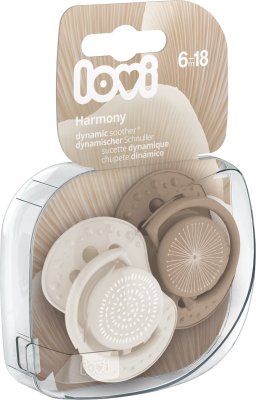 Lovi Silikonový dynamický dudlík HARMONY holka 6-18m 2 ks