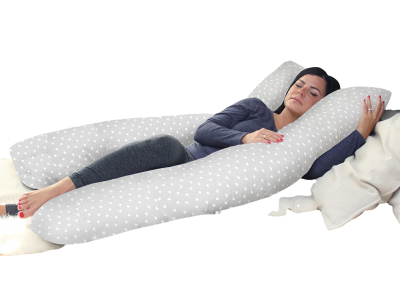 Scamp Těhotenský polštář přesýpací hodiny 75×135 cm Little Heart Grey