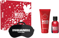 Dsquared2 Red Wood EDT 50 ml + sprchový gel 100 ml + maska na spaní dárková sada