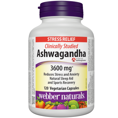 Webber Naturals Ashwagandha 3600mg 120 kapslí