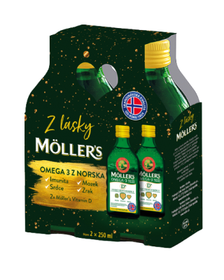 Möllers Dárkové balení Omega 3 2 x 250 ml