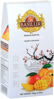 Basilur White Tea Mango Orange papír 100 g