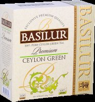Basilur Premium Ceylon Green nepřebal 100 x 2 g