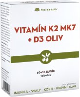 Pharma Activ Vitamín K2 MK7 + D3 OLIV 75 tobolek
