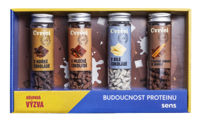 Sens Cvrčci v čokoládě - Dárkový set 4 chutí 4 x 20 g