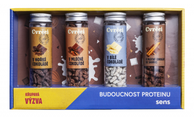 Sens Cvrčci v čokoládě - Dárkový set 4 chutí 4 x 20 g