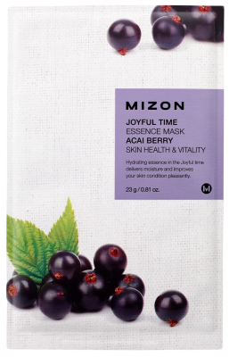 Mizon Joyful Time Acai Berry Plátýnková maska pro rozjasnění a vitalitu pleti 23 g Mizon Joyful Time Acai Berry Plátýnková maska pro rozjasnění a vitalitu pleti 23 g
