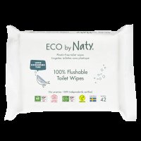 ECO by Naty Vlhčené splachovatelné ubrousky bez vůně 42 ks ECO by Naty Vlhčené splachovatelné ubrousky bez vůně 42 ks