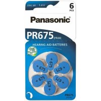 Panasonic baterie do naslouchadel 6ks PR675(44H)/6LB