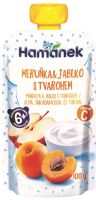 Hamánek Kapsička Meruňka a jablko s tvarohem 100 g Hamánek Kapsička Meruňka a jablko s tvarohem 100 g