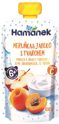 Hamánek Kapsička Meruňka a jablko s tvarohem 100 g