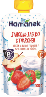 Hamánek Kapsička Jahoda a jablko s tvarohem 100 g Hamánek Kapsička Jahoda a jablko s tvarohem 100 g