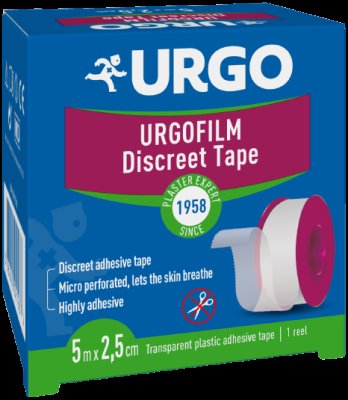 Urgo FILM 5 m x 2,5 cm transparentní fixační náplast 1 ks