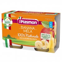 Plasmon Příkrm ovocný jablko a banán 2 x 104 g