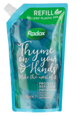 Radox Protect + Replenish Tekuté mýdlo náhradní náplň 500 ml