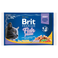Brit Premium Cat kapsa Fish Plate 4 x 100 g