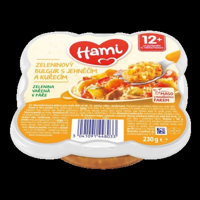 Hami talířek Zeleninový bulgur s jehněčím a kuřecím , 12+ 230 g